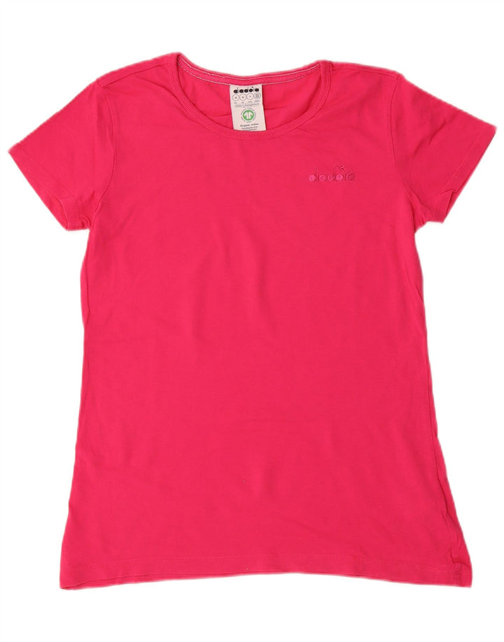 DIADORA T-shirt donna Top UK 12 cotone rosa medio