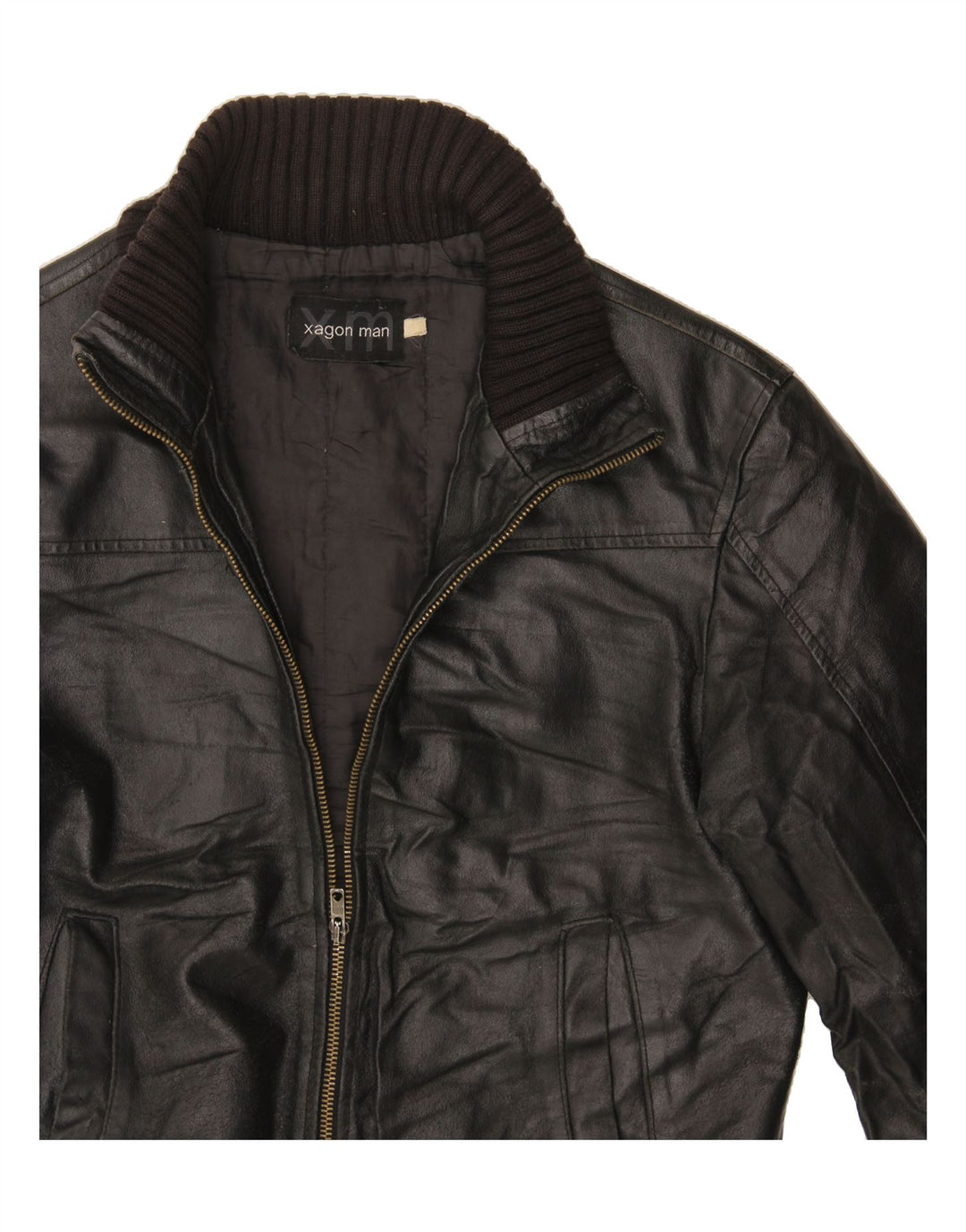 Giacca in pelle da uomo XAGON UK 34 XS in pelle nera