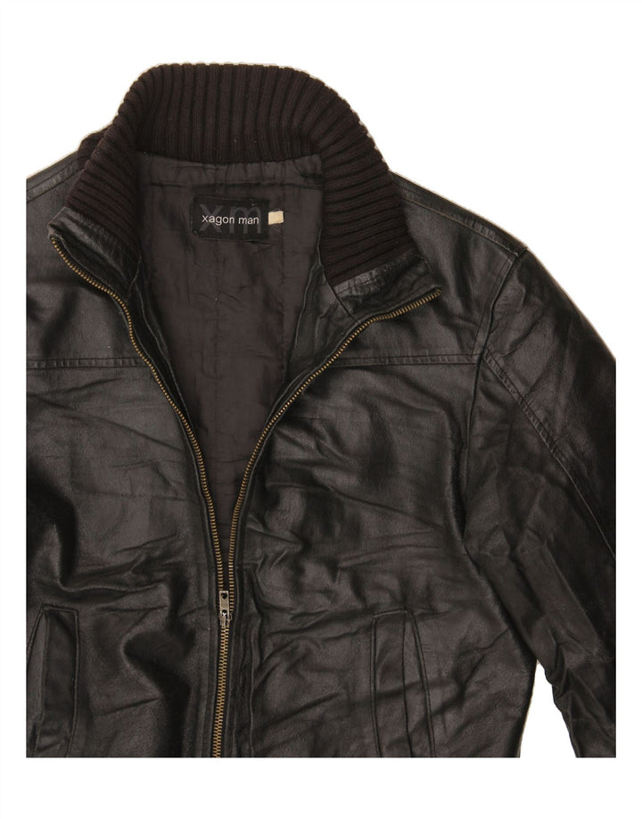Giacca in pelle da uomo XAGON UK 34 XS in pelle nera
