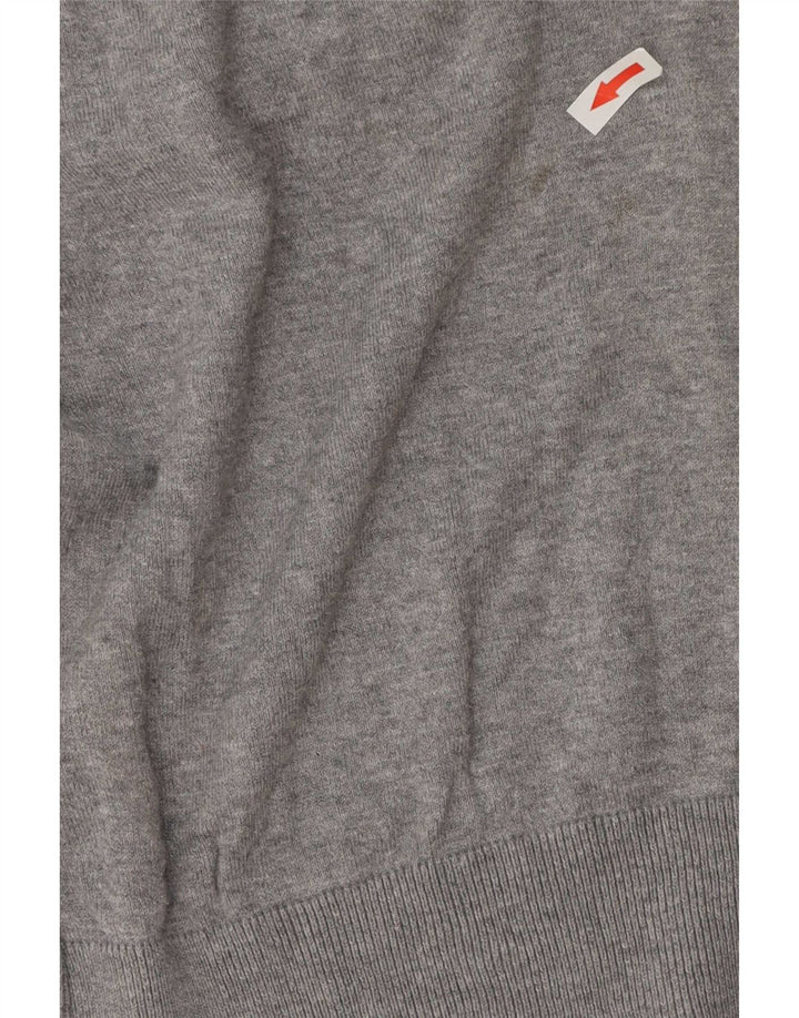 Marks & Spencer Maglione da uomo con scollo a V autografo grande in cotone grigio