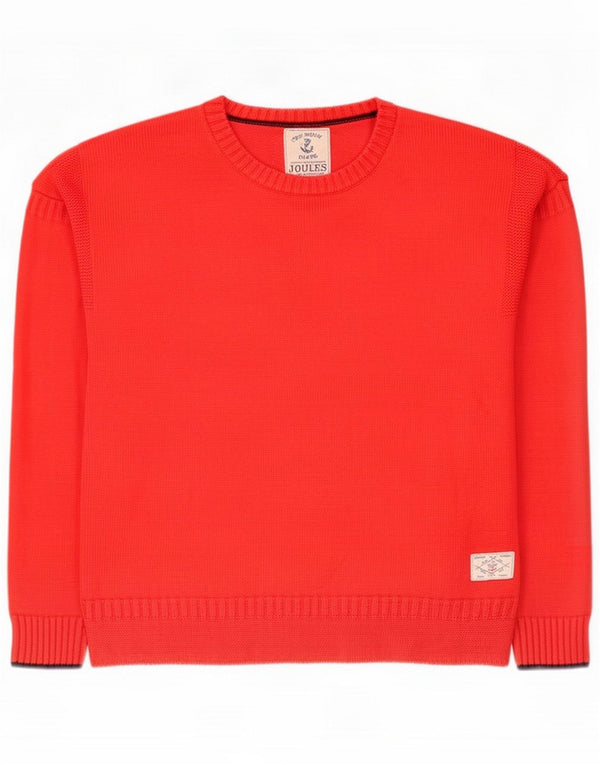 Joules Maglione girocollo da donna UK 12 Rosso medio Cotone
