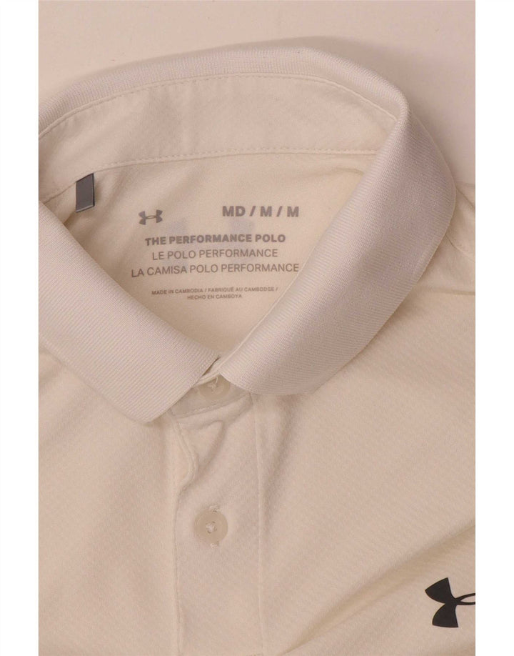 Polo da uomo Under Armour bianca media