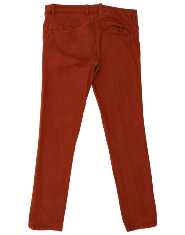 Pantaloni chino skinny da uomo Zara EU 44 Large W34 L33 Marrone