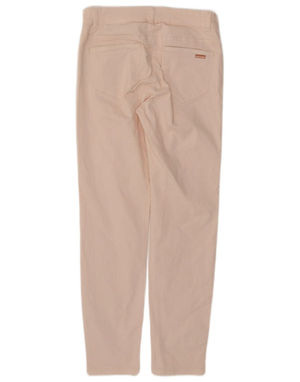 Pantaloni casual slim fit da donna Esprit UK 10 Small W27 L27 Rosa Cotone