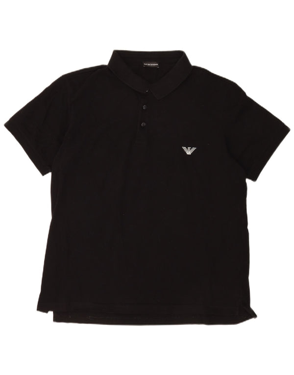 Polo Emporio Armani Uomo 2XL Cotone Nero