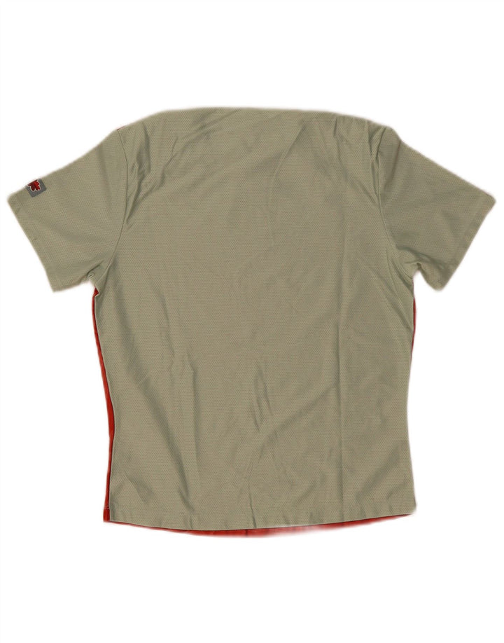 T-shirt grafica da donna Nike Top UK 10/12 Poliestere color block rosso medio
