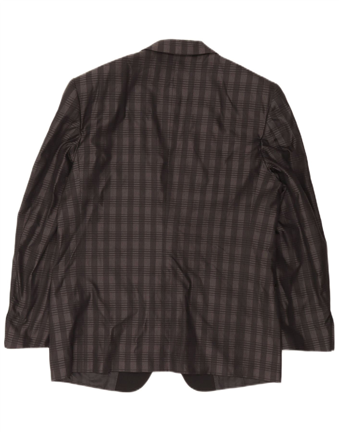 BOCCHESE Giacca Blazer da Uomo a 1 Bottone IT 52 XL Seta a quadri Grigia