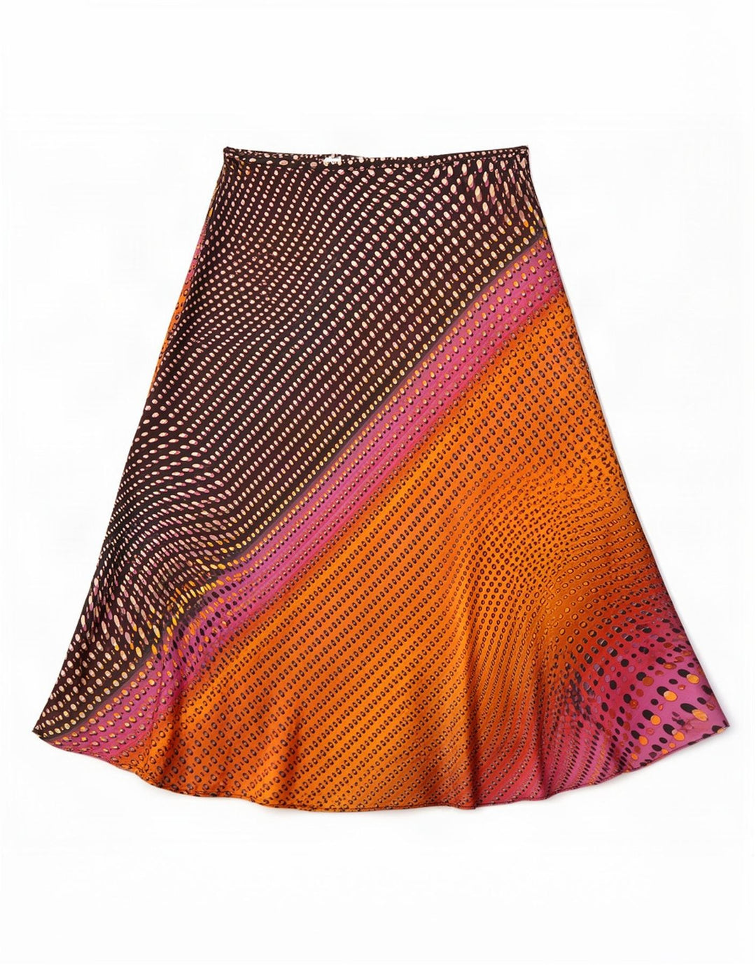 Gonna a trapezio da donna Zara media W28 poliestere maculato multicolore