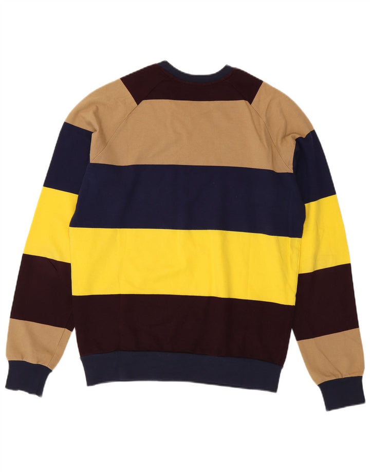 MSGM Felpa Uomo Maglione Piccolo Cotone a Righe Multicolori
