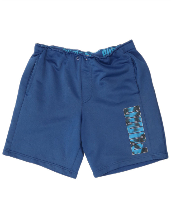 Pantaloncini sportivi grafici da uomo Puma grandi blu