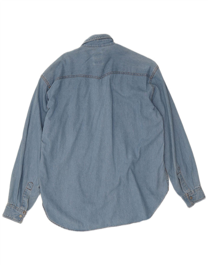Camicia Denim Uomo Casucci Cotone Blu Medio
