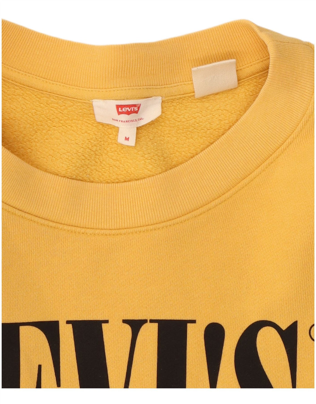Levi's Donna Felpa con grafica corta oversize da donna UK 14 Giallo medio