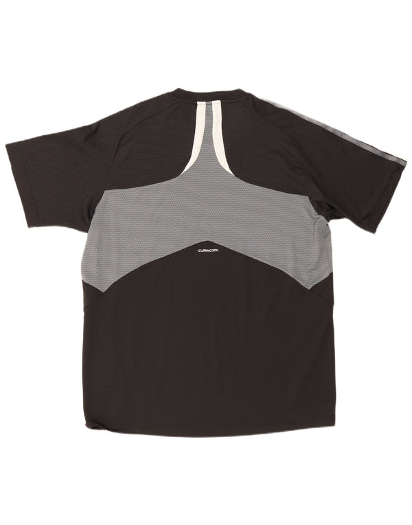 T-shirt Adidas Climacool da uomo grande color block nero