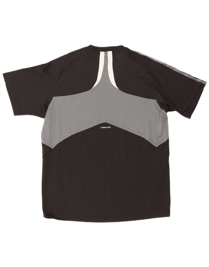 T-shirt Adidas Climacool da uomo grande color block nero