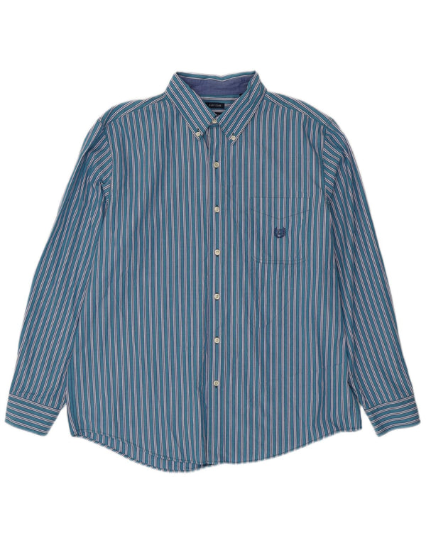 Camicia Uomo Chaps Large in cotone a righe blu