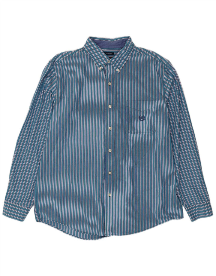 Camicia Uomo Chaps Large in cotone a righe blu