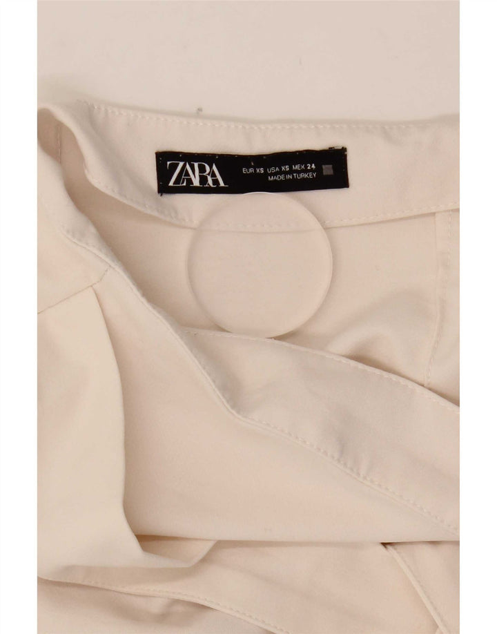Gonna corta da donna Zara XS W24 poliestere bianco