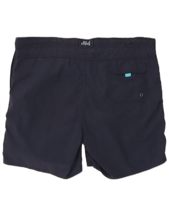 Pantaloncini da bagno da uomo Best Company medio poliestere blu navy