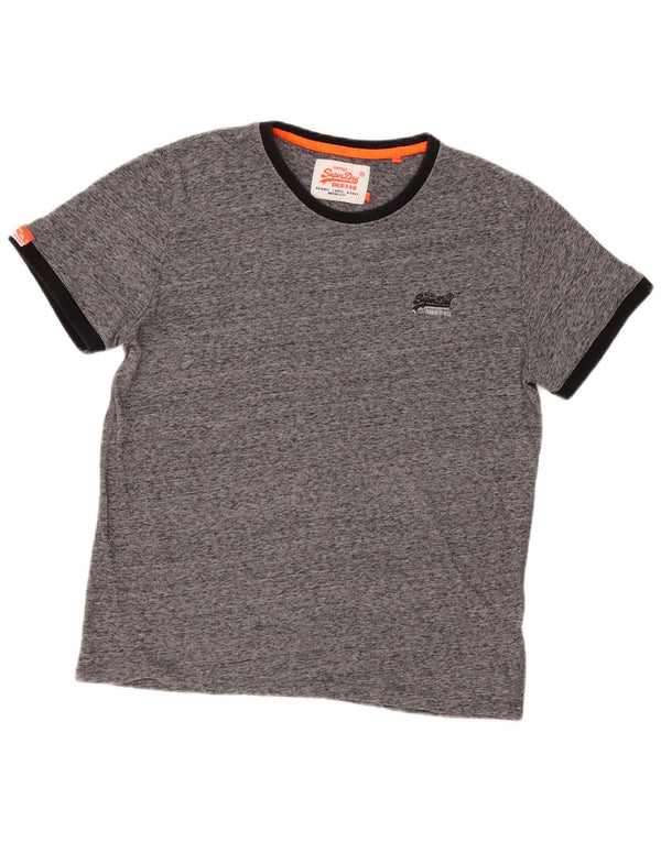 T-shirt da uomo Superdry Top 2XL cotone chiazzato grigio