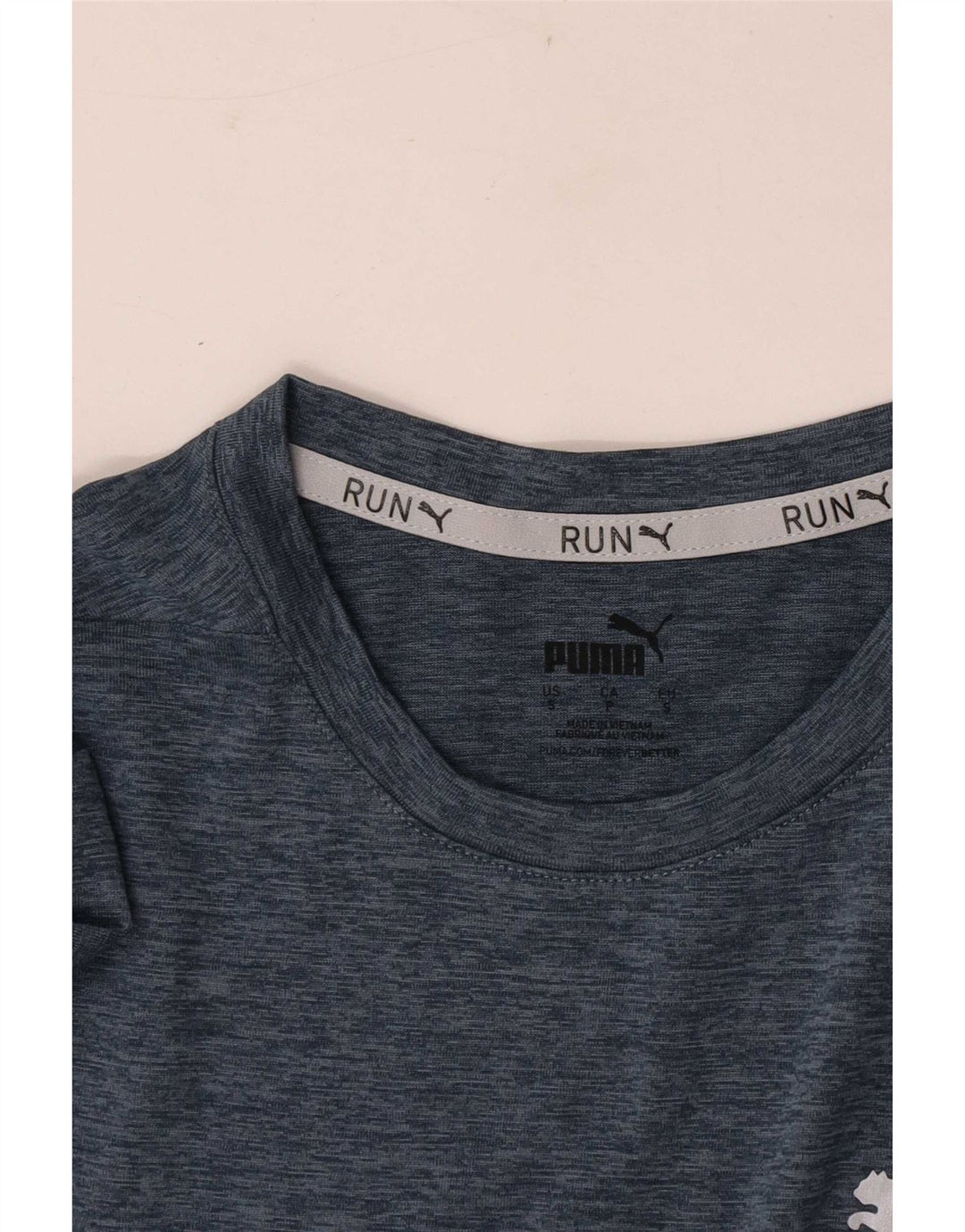 T-shirt da uomo Puma Top Small blu navy screziato