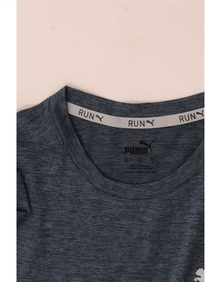 T-shirt da uomo Puma Top Small blu navy screziato