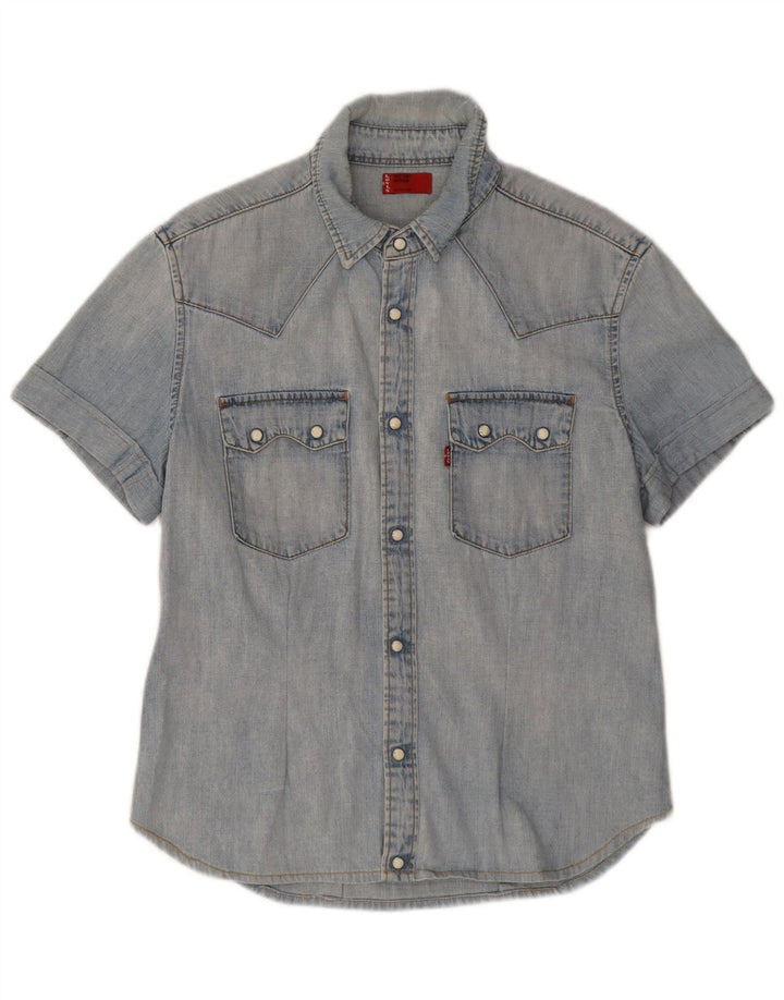 Camicia di jeans a maniche corte da uomo Levi's Blu medio