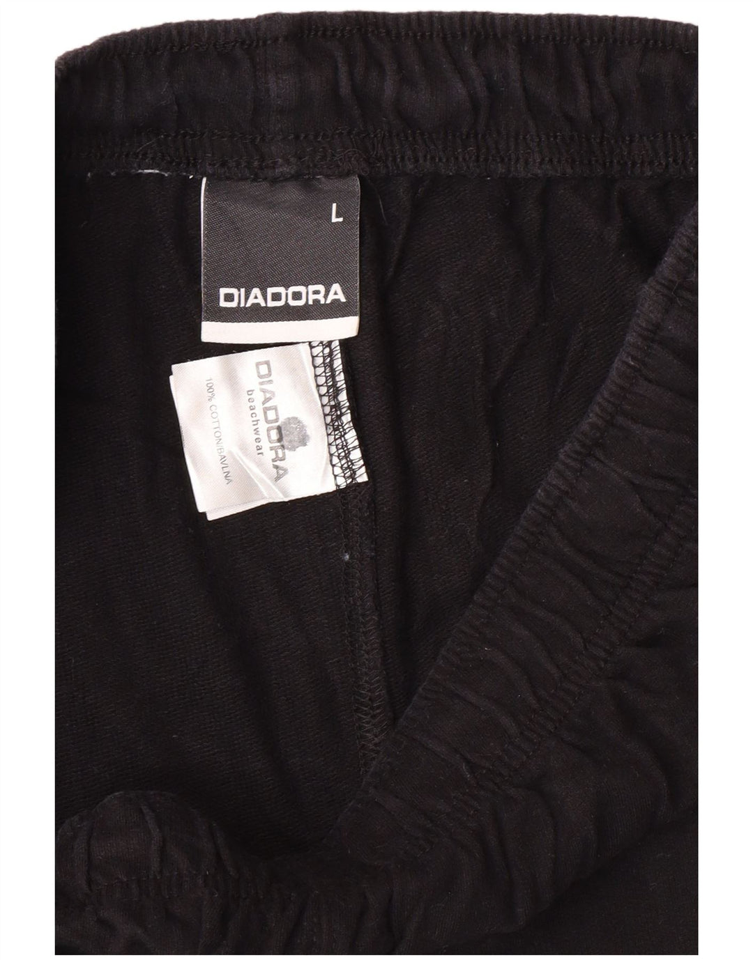 DIADORA Mens Sport Shorts Large  Black Cotton
