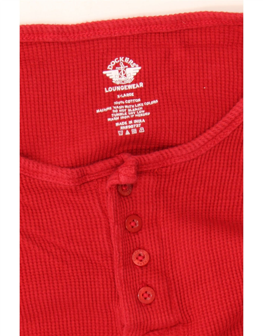 DOCKERS Womens Top Long Sleeve UK 18 XL Red Cotton Vintage Dockers and Second-Hand Dockers from Messina Hembry 