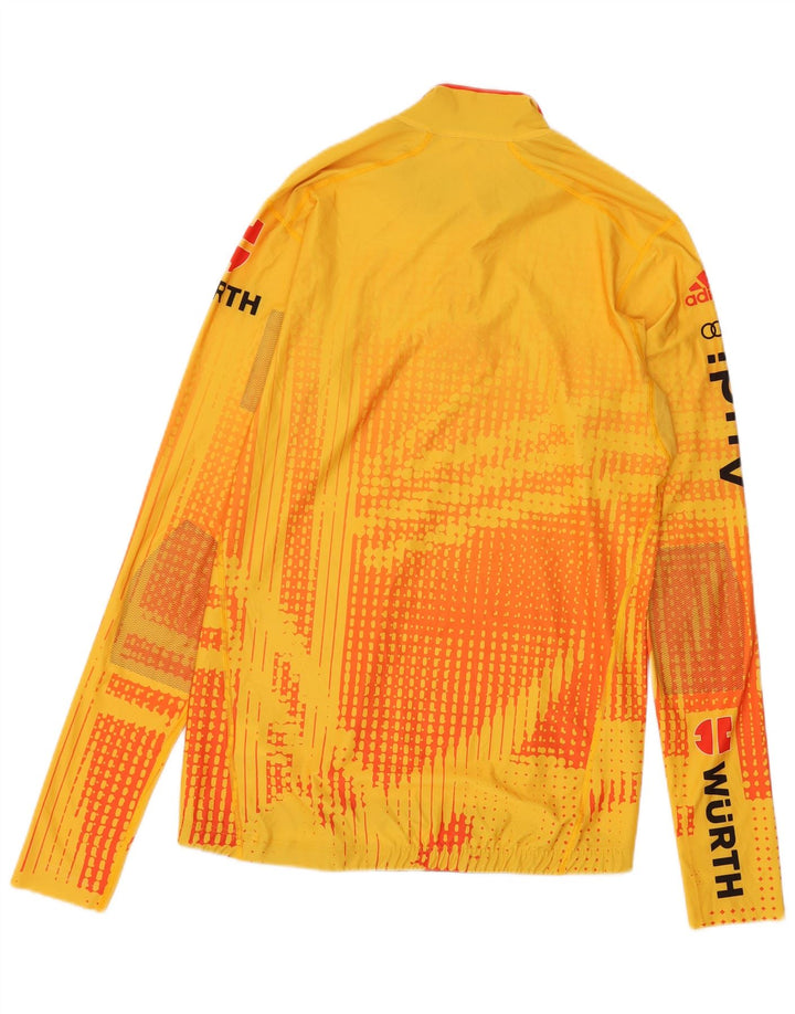 ADIDAS Felpa con cappuccio da uomo con grafica Top UK 40/42 Medium Yellow Tie Dye