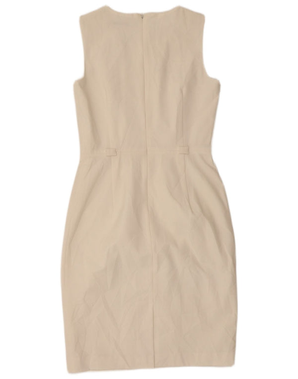 Abito tubino senza maniche da donna Calvin Klein US 4 Small Bianco sporco