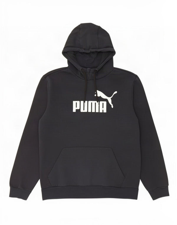 Felpa con cappuccio grafica da uomo Puma XL in cotone nero
