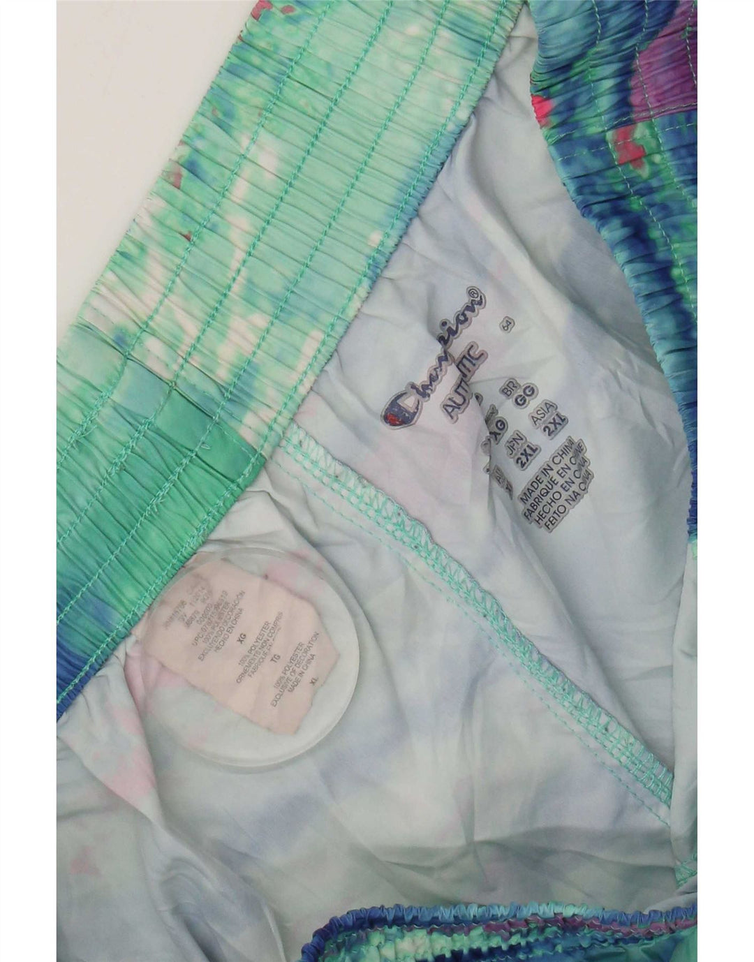 Pantaloncini sportivi Champion da donna con motivo astratto UK 18 XL poliestere verde