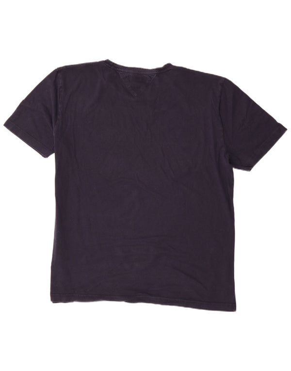 T-shirt grafica da uomo con vestibilità regolare Tommy Hilfiger Top 3XL cotone blu navy