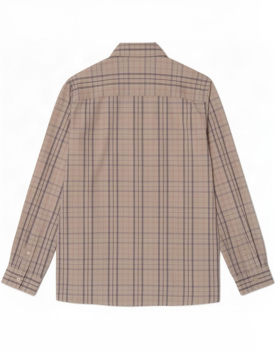 Camicia da uomo Gas in cotone a quadri beige medio