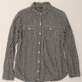 EDDIE BAUER Womens Flannel Shirt UK 14 Medium Black Gingham Vintage Eddie Bauer and Second-Hand Eddie Bauer from Messina Hembry 