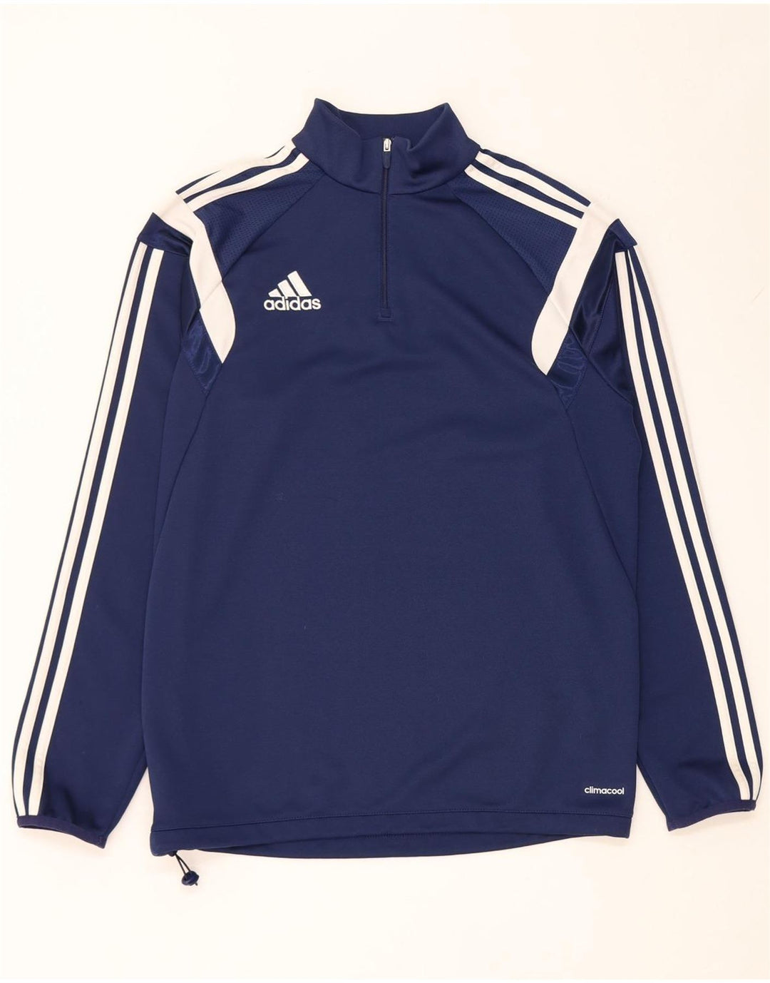 Adidas Uomo Climacool Pullover Tuta Top Medium Blu Navy Colourblock