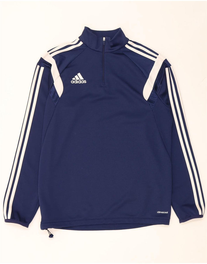 Adidas Uomo Climacool Pullover Tuta Top Medium Blu Navy Colourblock