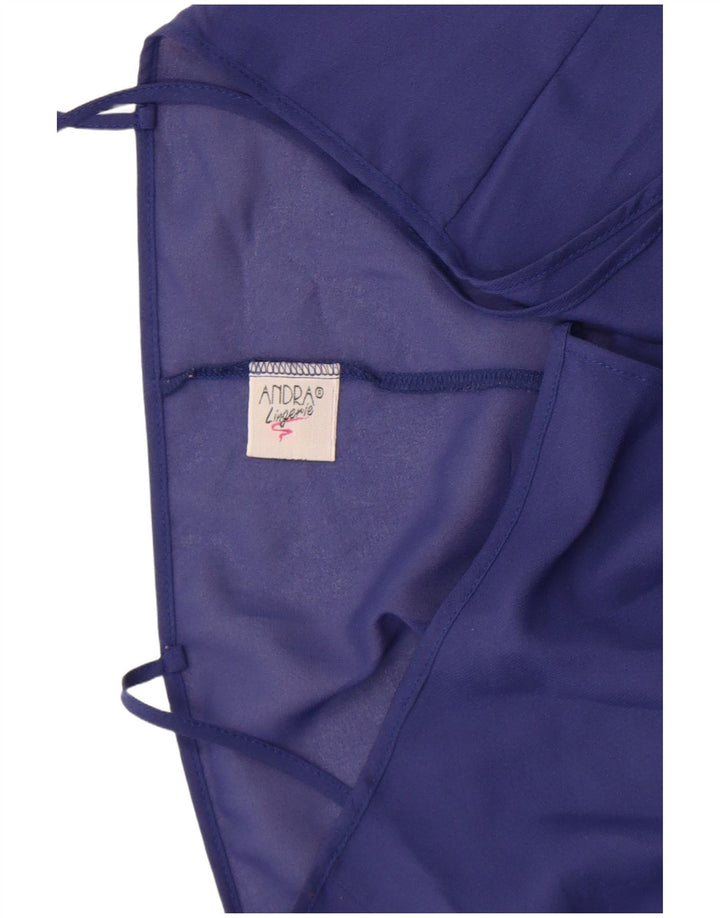 Abito sottoveste trasparente da spiaggia da donna vintage IT 44 Poliestere viola medio