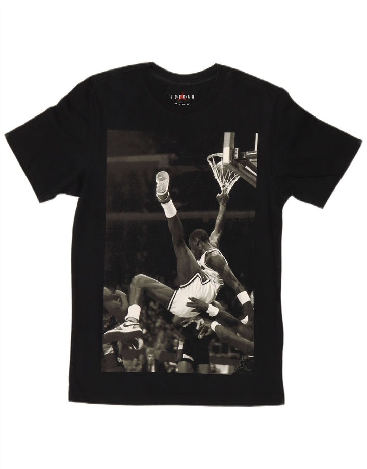 JORDAN Mens Graphic T-Shirt Top XS Black