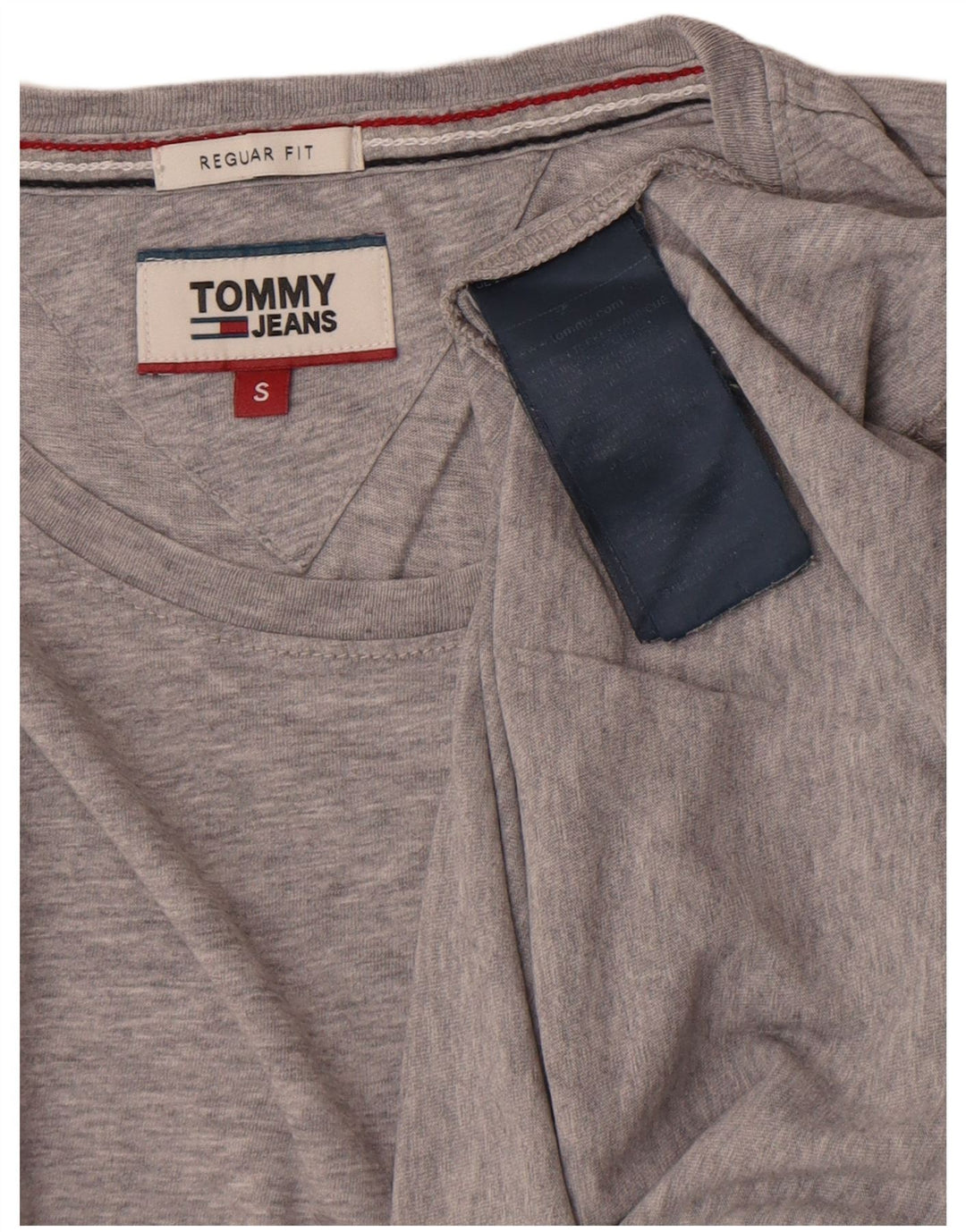 T-shirt da uomo vestibilità regolare Tommy Hilfiger Top Small in cotone grigio