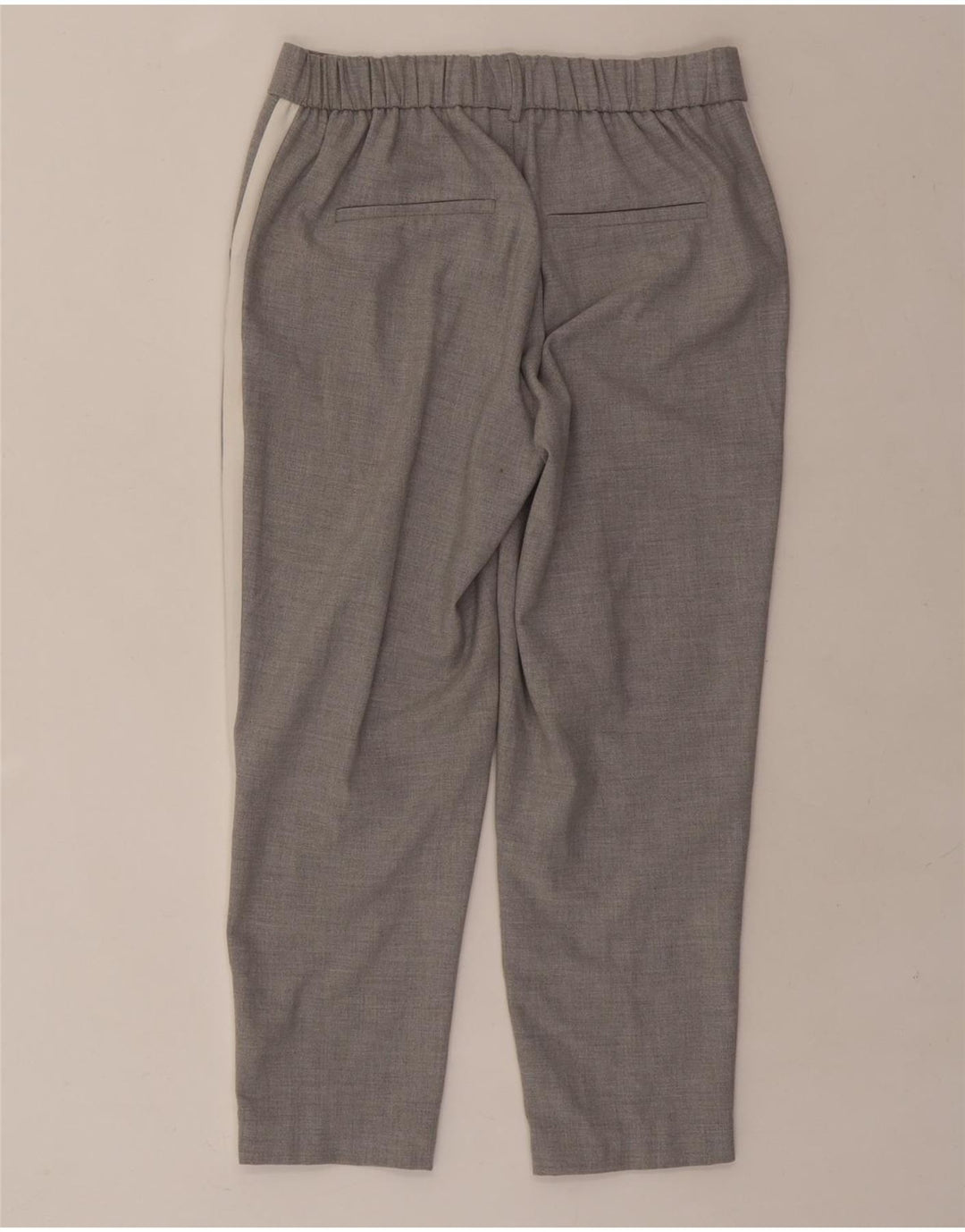 ZARA Womens Tapered Cropped Trousers Medium W28 L24 Grey Colourblock Vintage Zara and Second-Hand Zara from Messina Hembry 