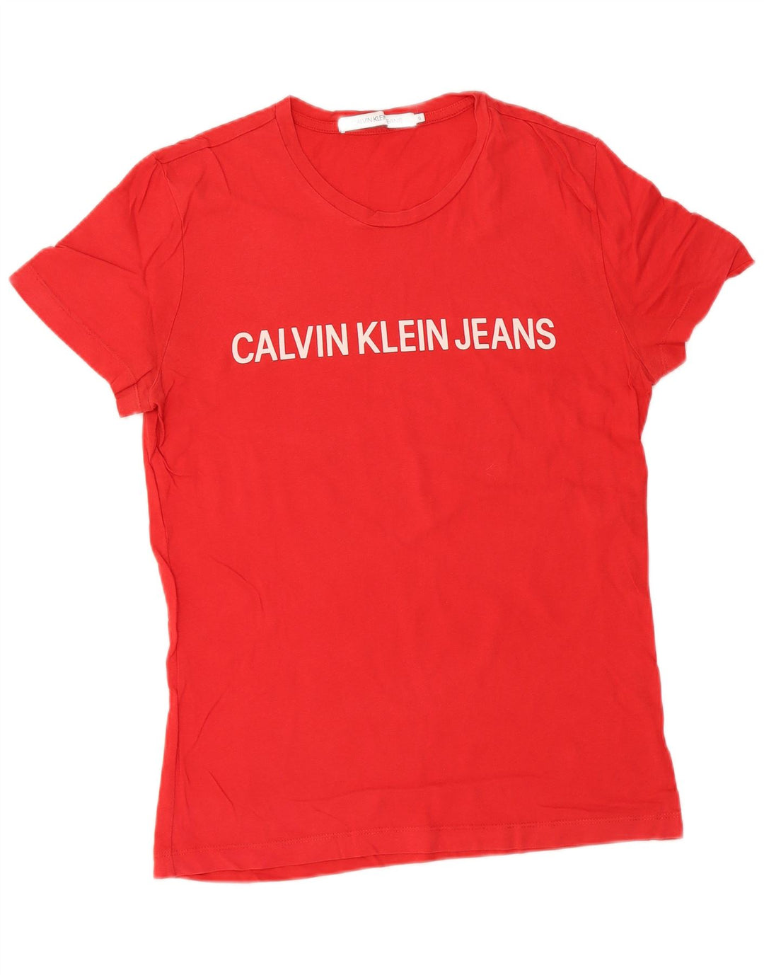 CALVIN KLEIN JEANS T-shirt grafica da uomo Top piccola rossa