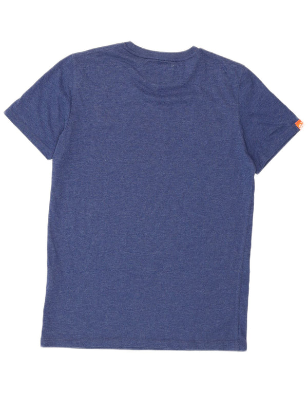 T-shirt da uomo Superdry Top in cotone blu medio