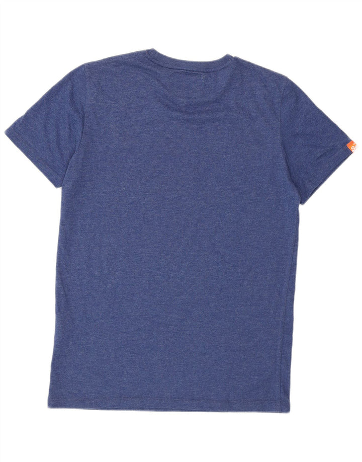 T-shirt da uomo Superdry Top in cotone blu medio