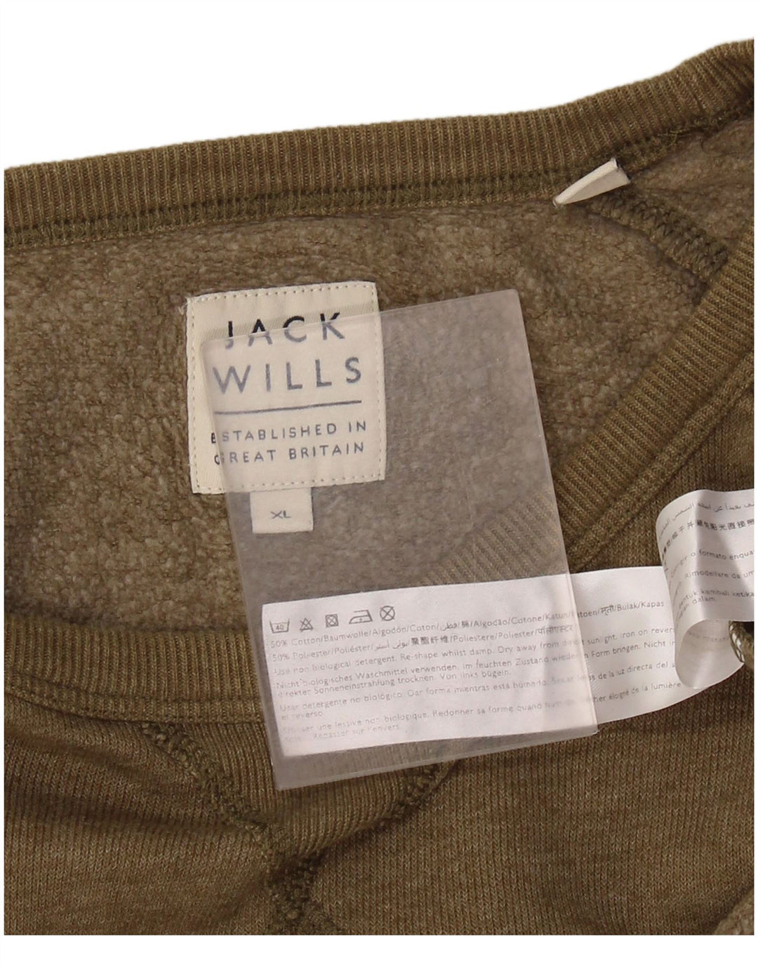 Felpa da uomo Jack Wills Jumper XL in cotone kaki