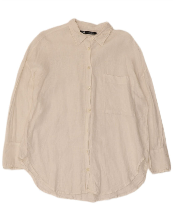 Camicia oversize da donna Zara UK 6 XS bianca