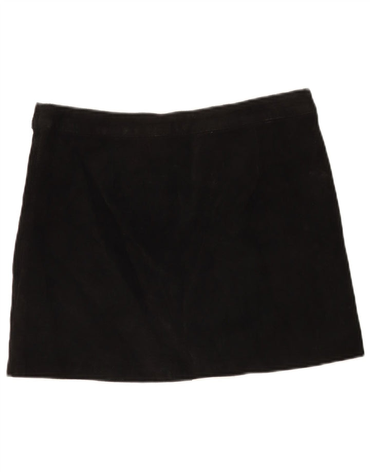 Minigonna da donna in pelle scamosciata Pimkie IT 44 media W30 in pelle nera