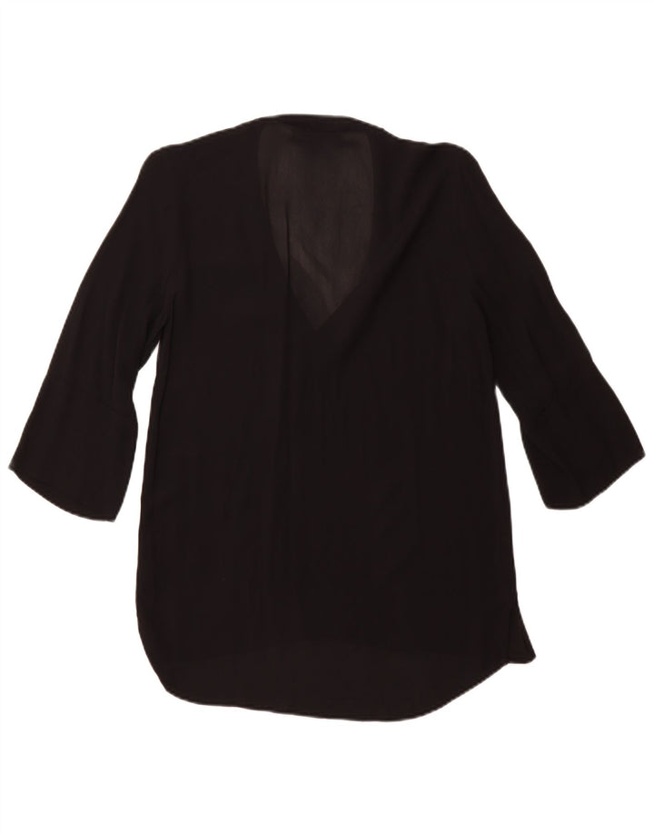 Camicetta ZARA da donna con maniche a 3/4 UK 6 XS Nera