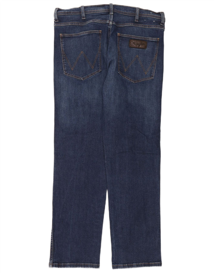 Jeans dritti da uomo Wrangler W36 L32 cotone blu