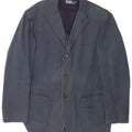 Giacca blazer a 3 bottoni da uomo Polo Ralph Lauren UK 40 grande cotone blu navy